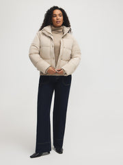 Short Puffer With Removable Sleeves