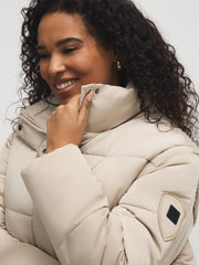 Short Puffer With Removable Sleeves
