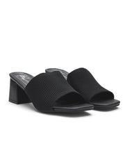 Knit Block Heel Sandals