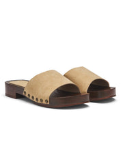 Soft Faux Leather Platform Clogs
