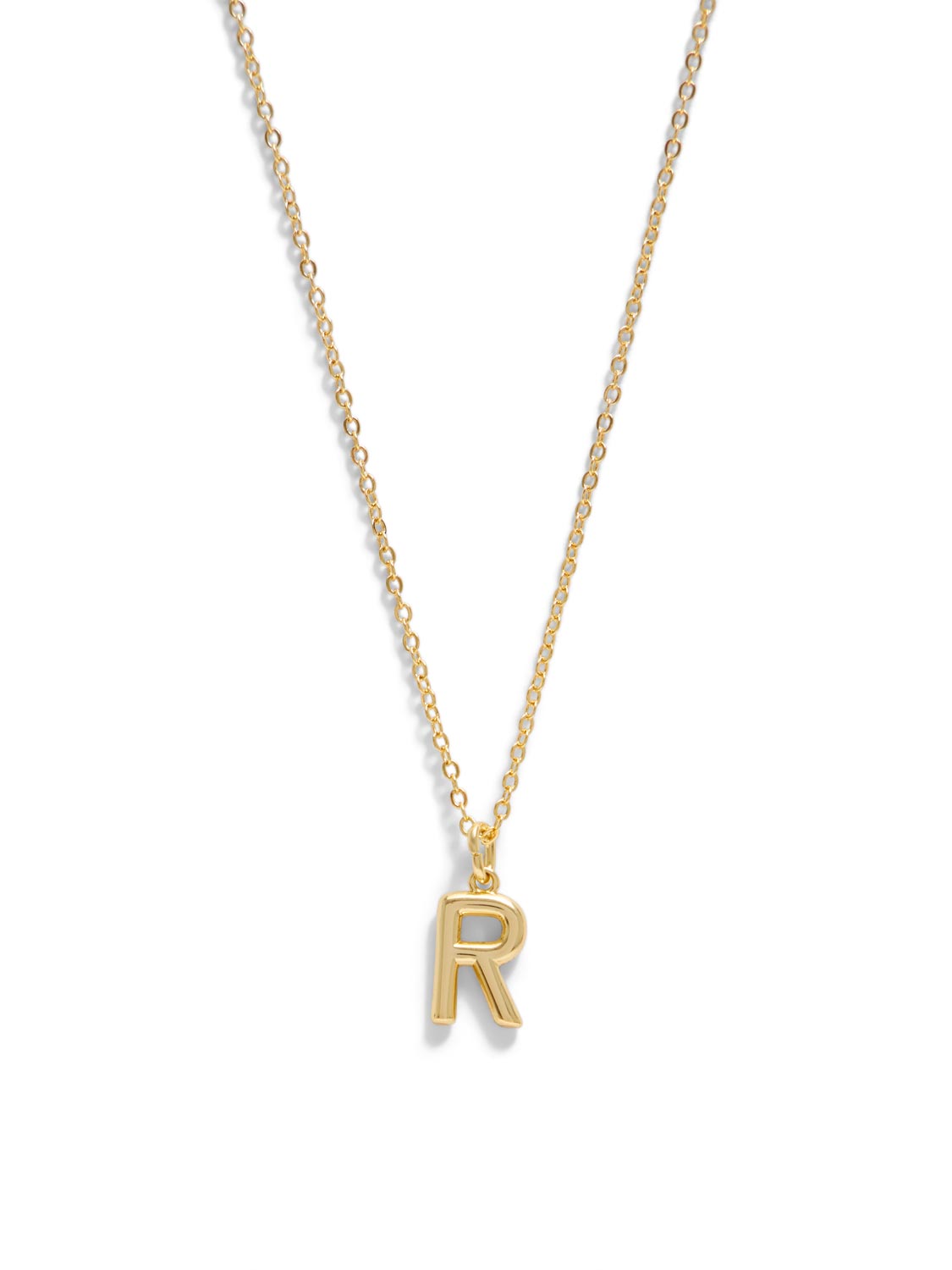 Boxed 'R' Initial Necklace