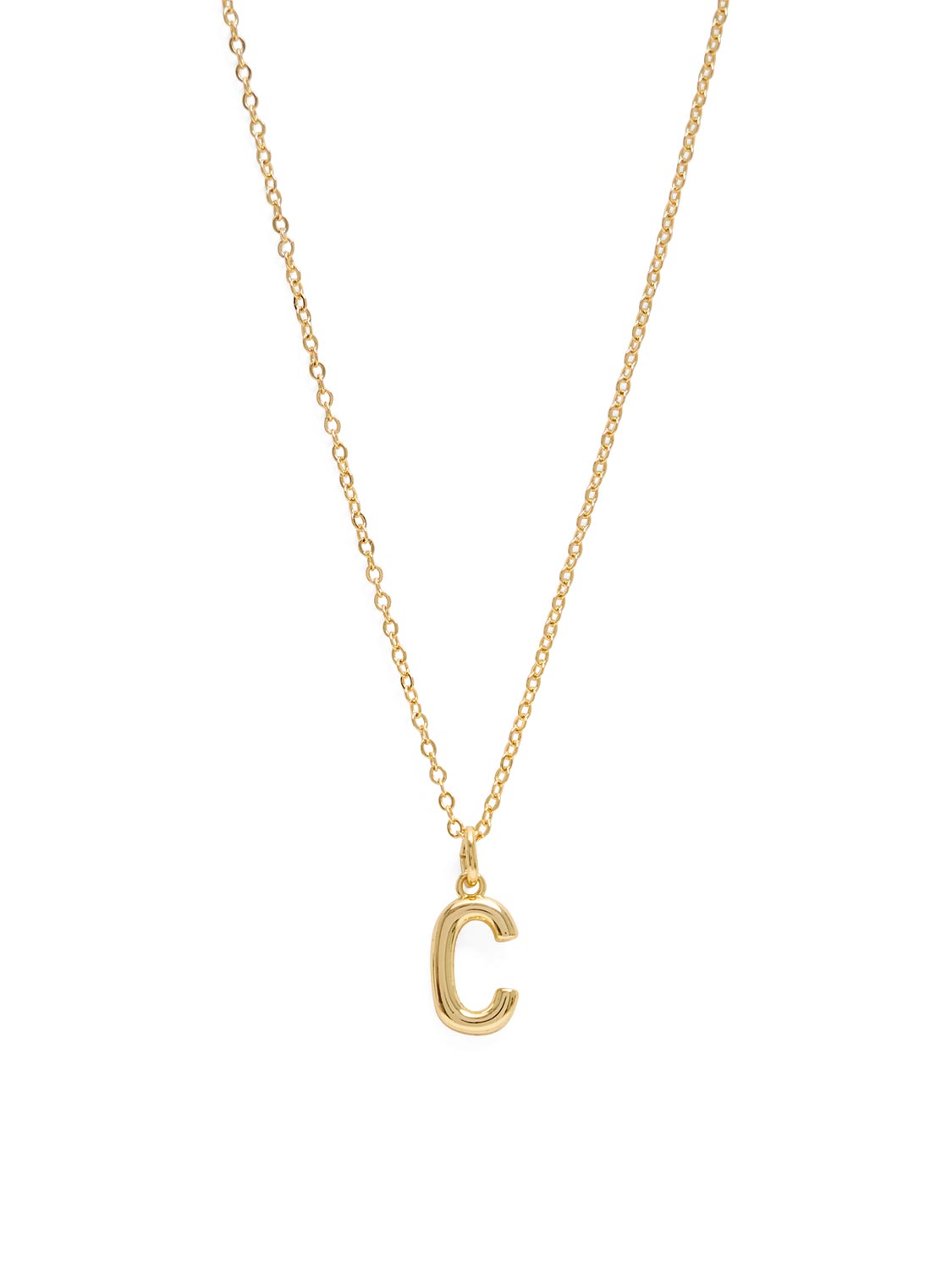 Boxed 'C' Initial Necklace