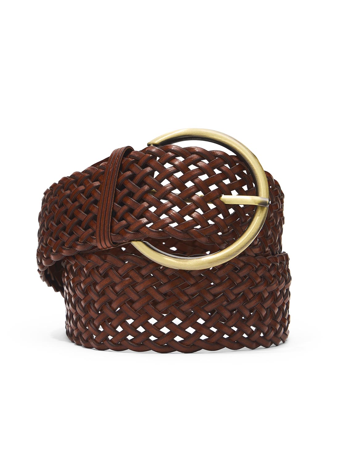 Braided Faux Leather Belt