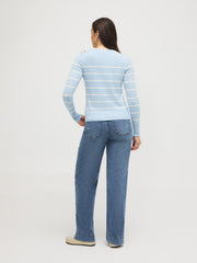 Striped Round Neck Long Sleeve Sweater