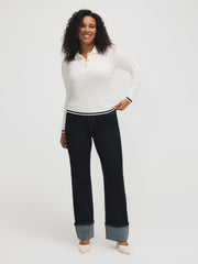 Johnny Collar Cable Knit Sweater