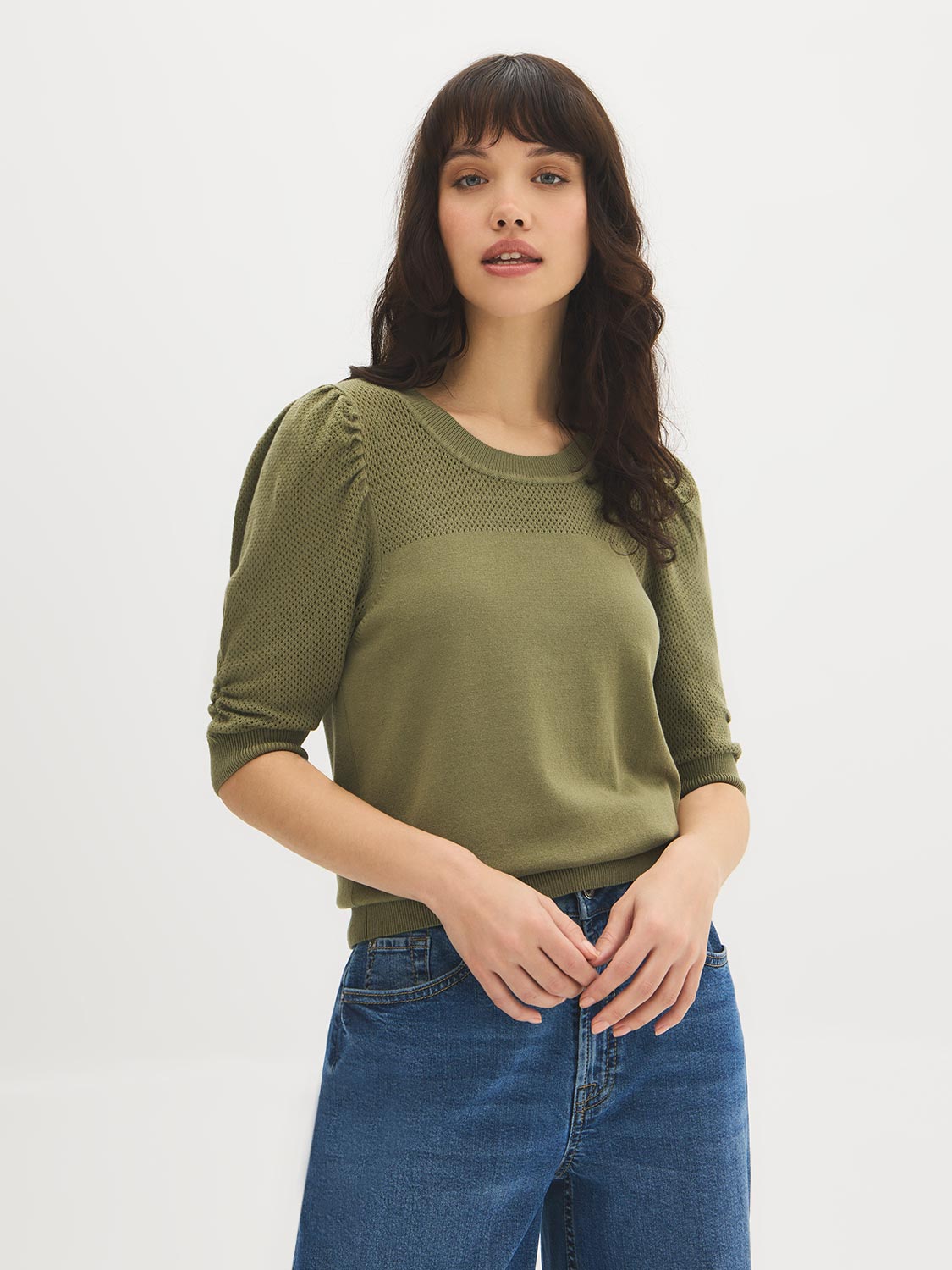 Mesh Short Sleeve Sweater
