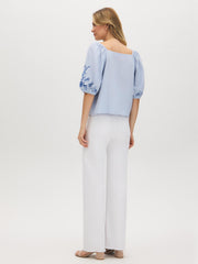 Embroidered Square Neck Blouse