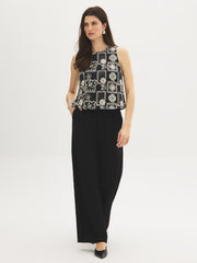 Cotton Embroidered Sequin Tank