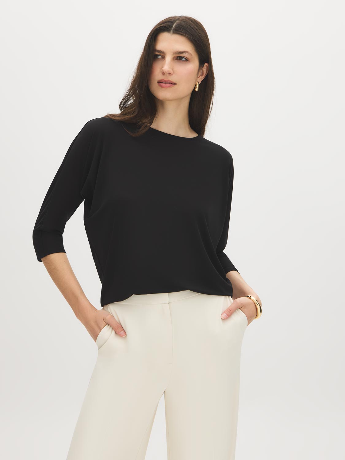 Dolman Sleeve Mesh Top
