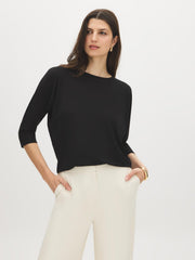 Dolman Sleeve Mesh Top