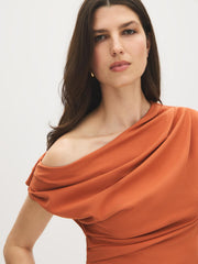 Off-Shoulder Scuba Crepe Top
