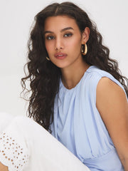 Sleeveless Mesh Bubble Top