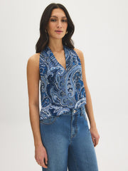 Paisley Print Halter Top