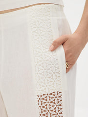 Crochet Insert Cropped Pants