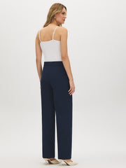 Crepe Straight-Leg Pants