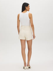 Eyelet Embroidered Denim Shorts