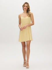 Ditsy Print Chiffon Mini Dress