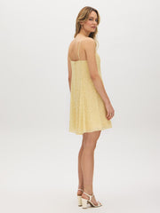 Ditsy Print Chiffon Mini Dress