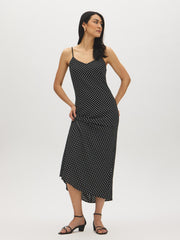 Polka Dot Midi Slip Dress