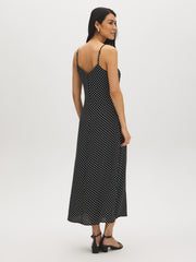 Polka Dot Midi Slip Dress