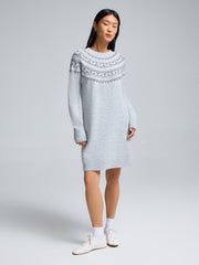 Fair Isle Mini Sweater Dress