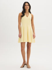 V-Neck Halter Mini Dress