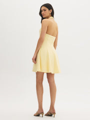 V-Neck Halter Mini Dress