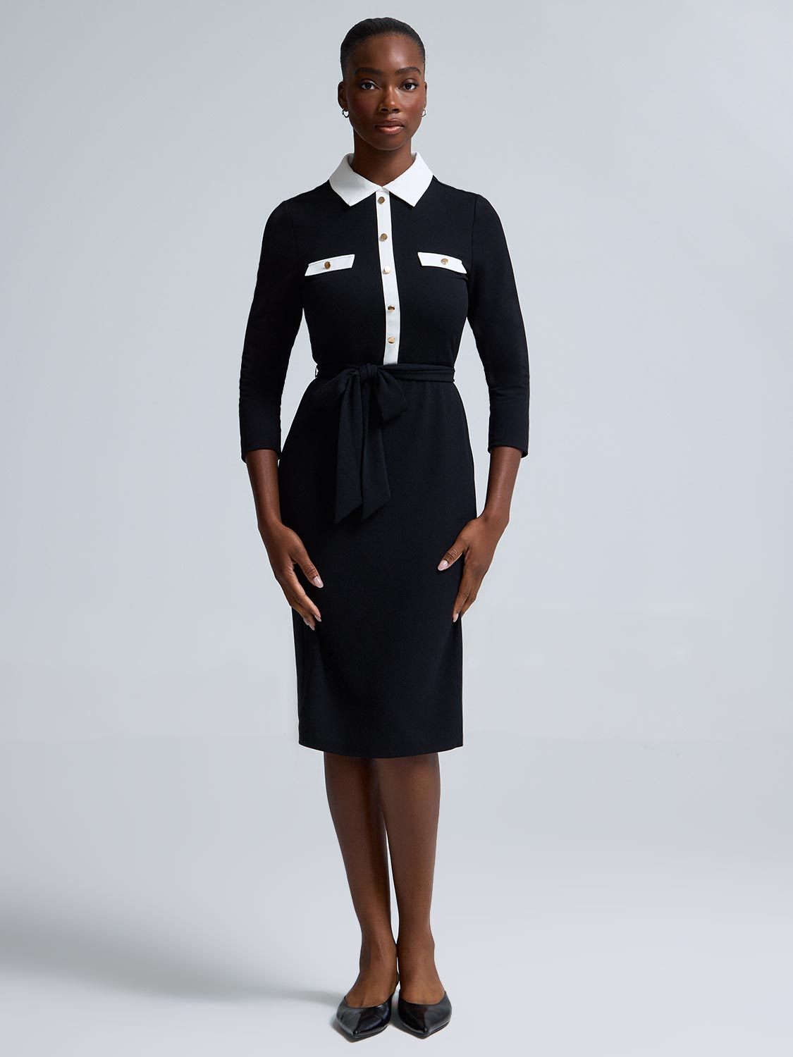 Colour Block Shirt Dress
