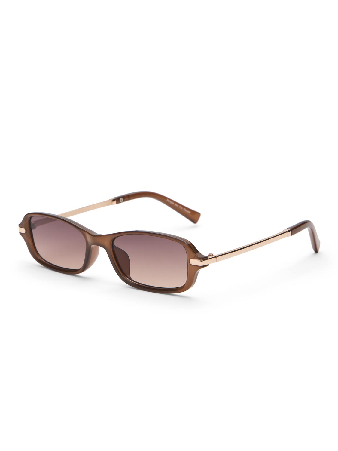 Rectangular Frame Sunglasses with Metal Details