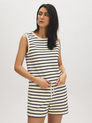 Striped French Terry Tank Top