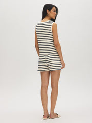 Striped French Terry Tank Top
