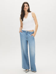 Cotton-Blend Rib Tank Top