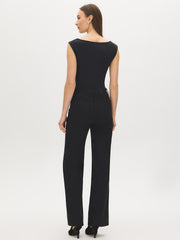 Double Layer Boat Neck Top