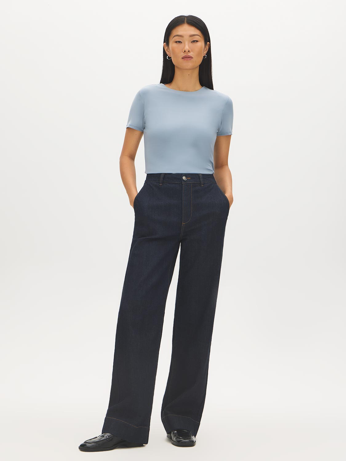 Double Layer Crew Neck Top