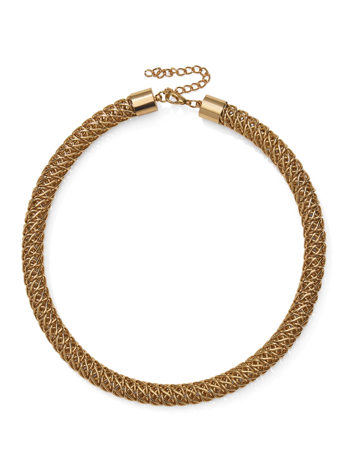 Gold Coil Collar Necklace