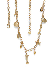 Metal Chain Belt with Charms
