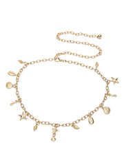 Metal Chain Belt with Charms