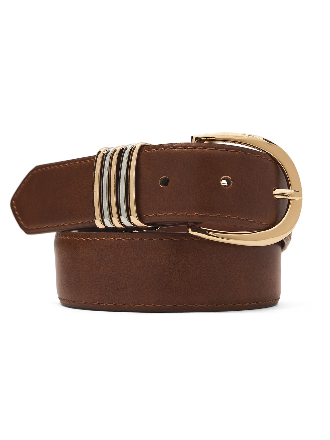 Faux Leather Belt with Loop Detail