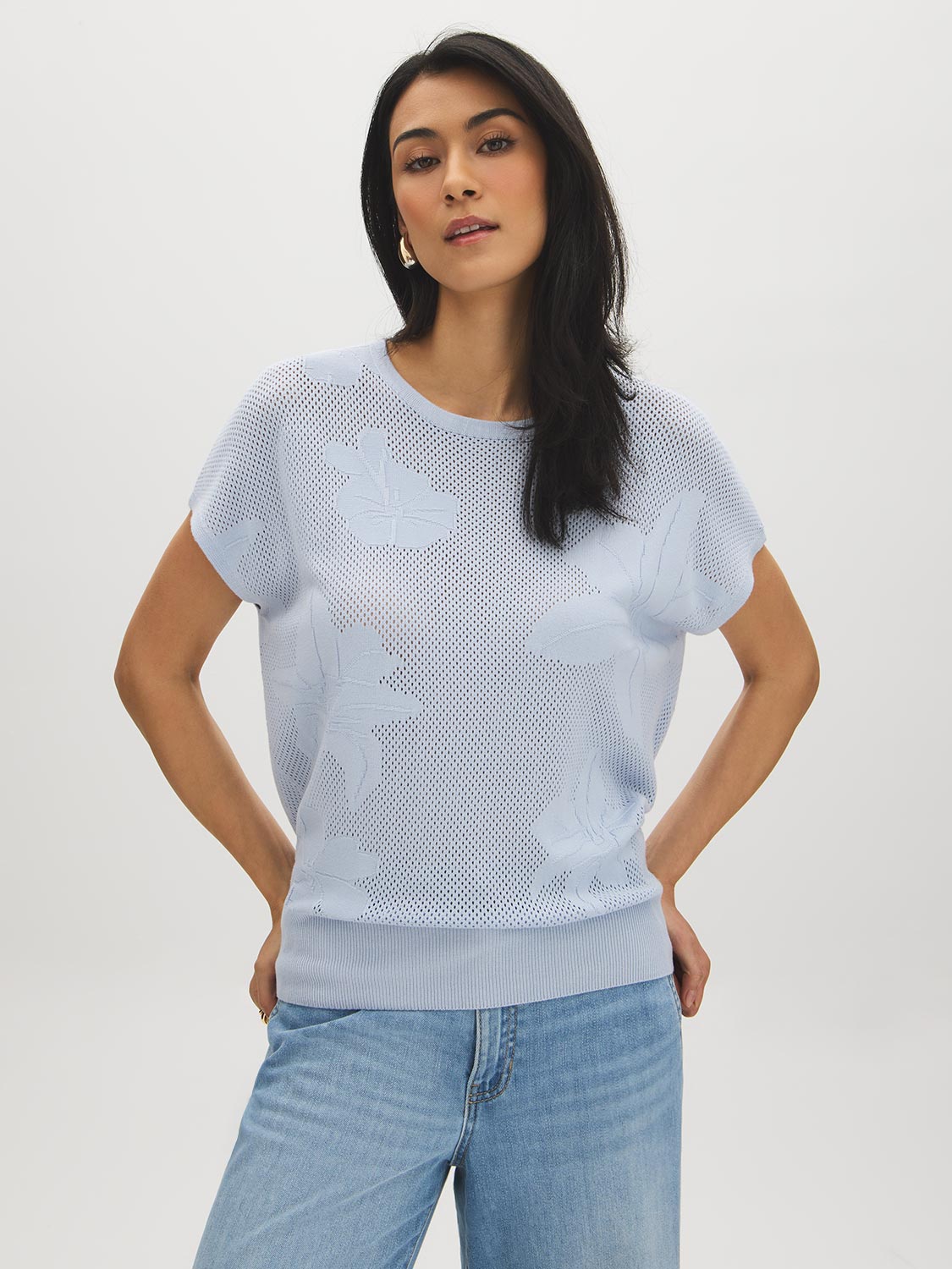 Crochet Cap Sleeve Sweater Top