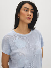 Crochet Cap Sleeve Sweater Top