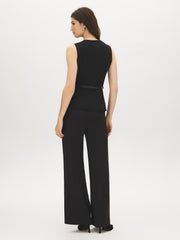 Button-Front Belted Vest