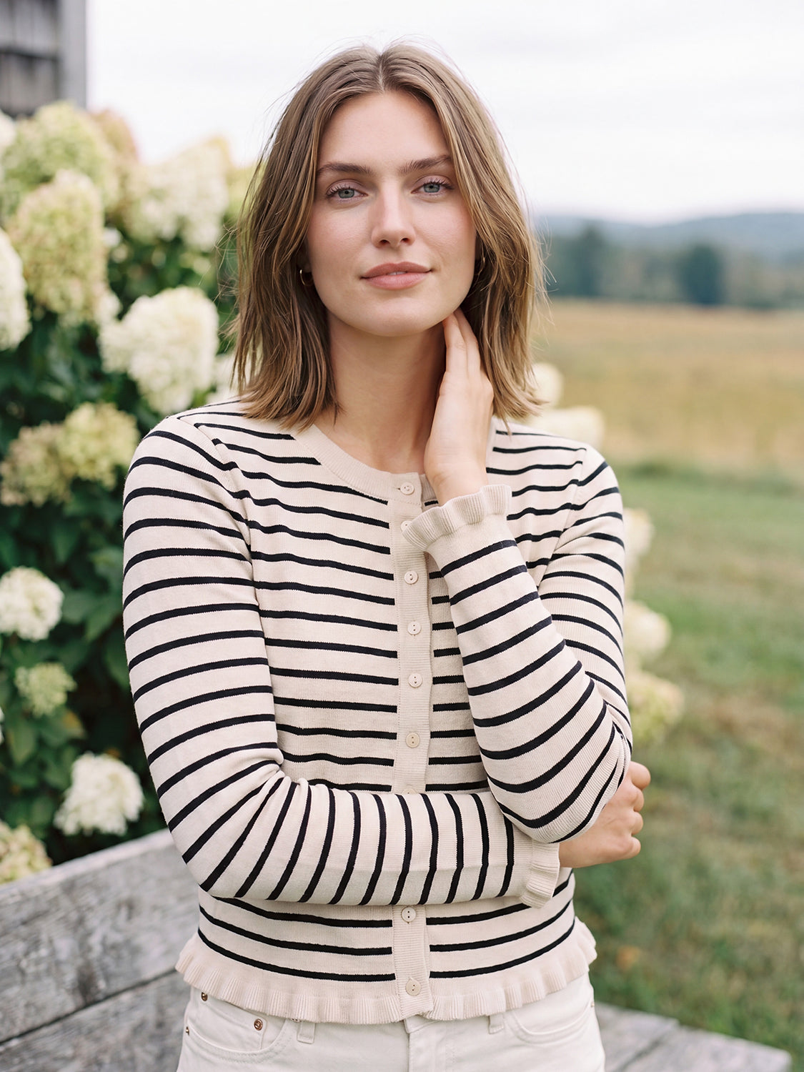 Ruffle Detail Cardigan