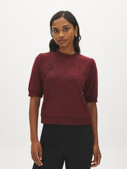 Puff Sleeve Cropped Top