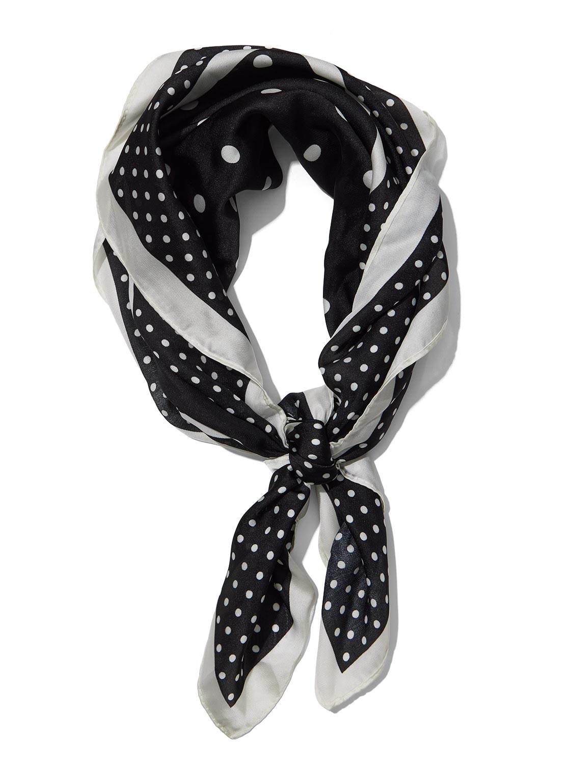 Polka Dot Silk-Like Scarf