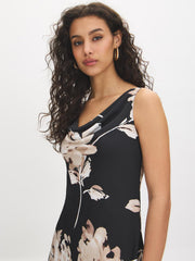 Floral Cowl Neck Dress