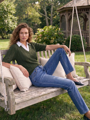 Collared Jacquard Sweater