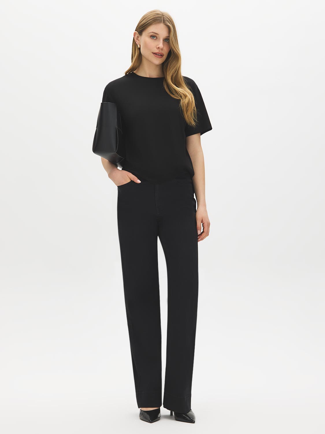 Black Wash Straight Leg Denim