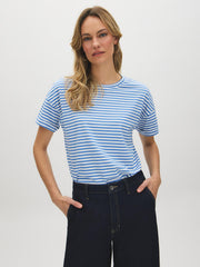 Striped Cotton Crew Neck Tee