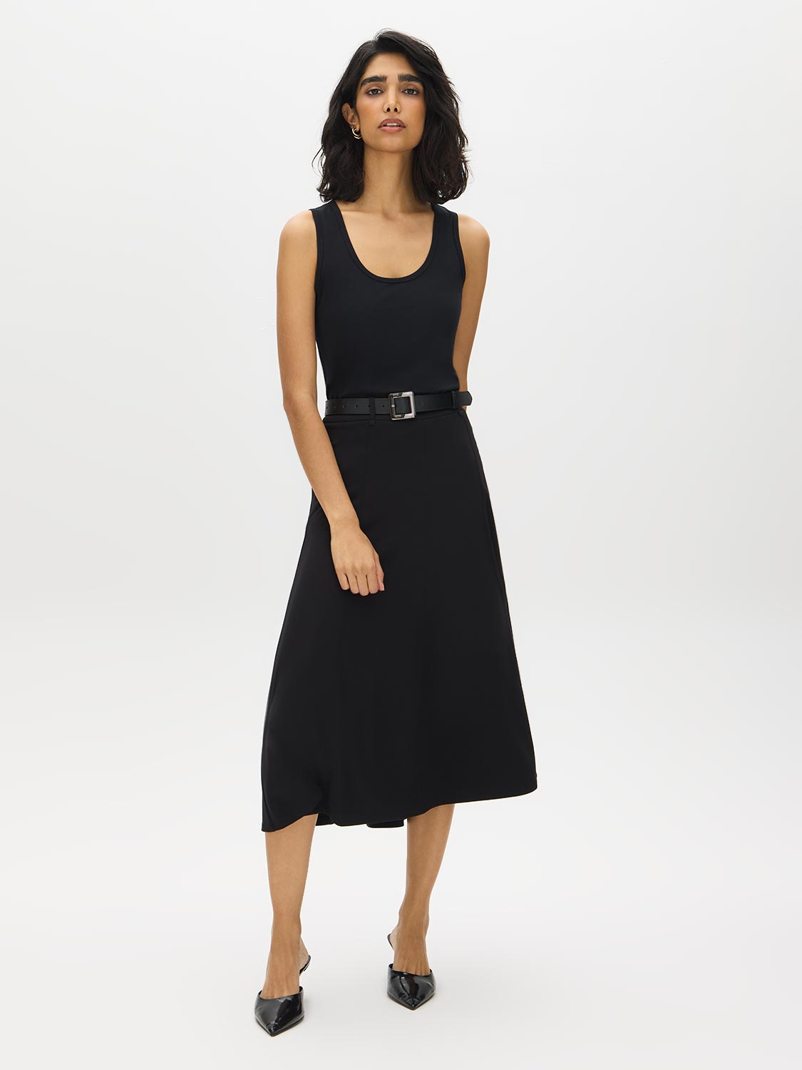 Belted Panelled Skirt