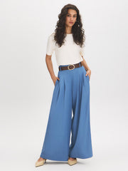 Soft Pleated Wide-Leg Pants